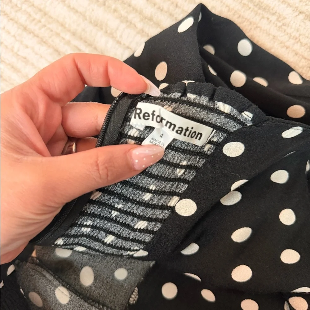 Reformation Black and White Maxi Dress
